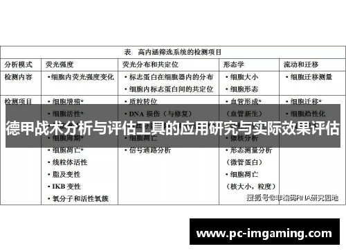 德甲战术分析与评估工具的应用研究与实际效果评估