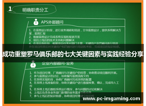 成功重塑罗马俱乐部的七大关键因素与实践经验分享